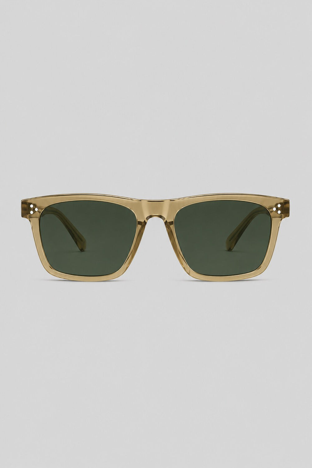 Olivier Marel Brienz '49 light brown square sunglasses in acetate, front view