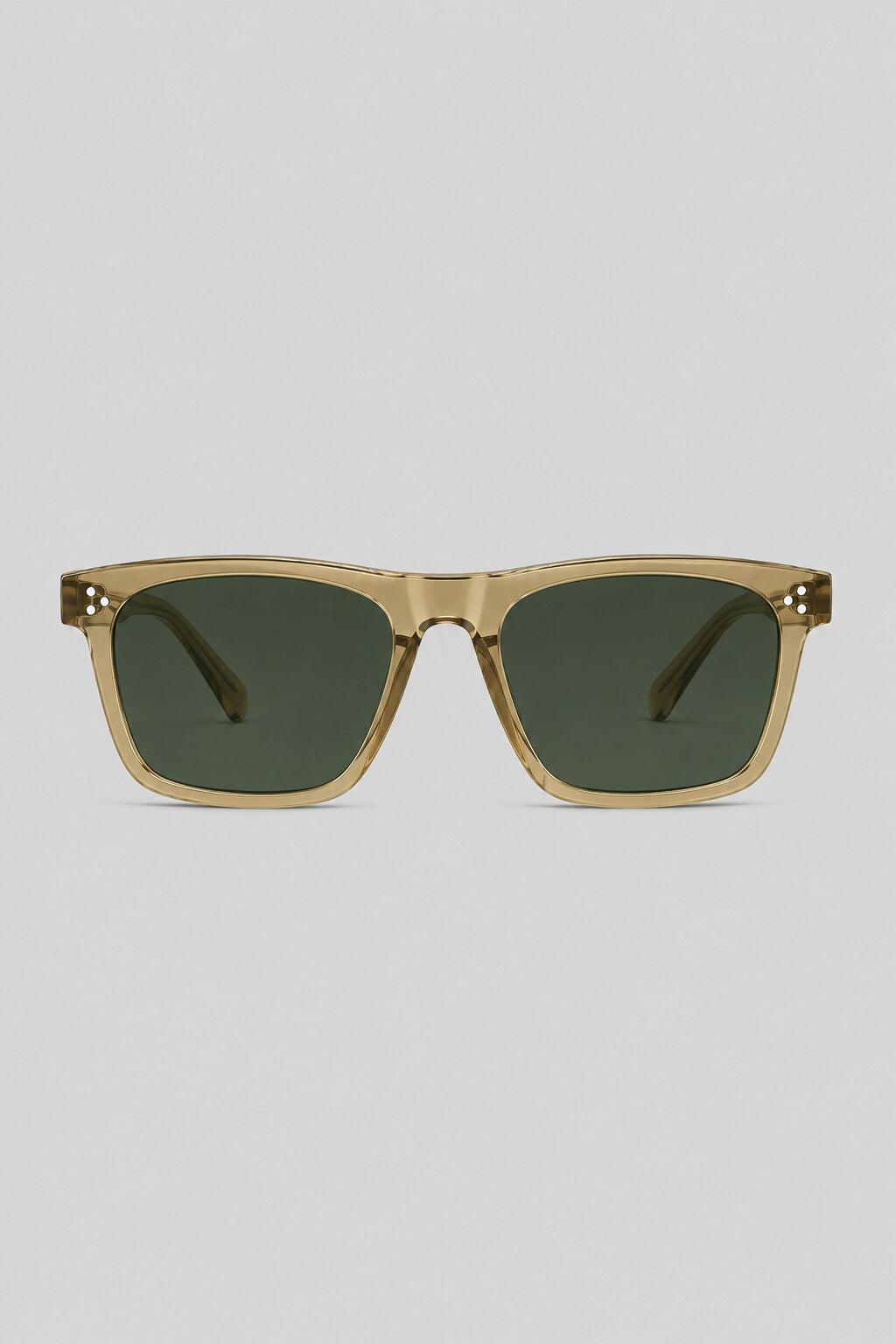 Olivier Marel Brienz '49 light brown square sunglasses in acetate, front view
