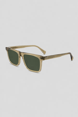 Olivier Marel Brienz '49 light brown square sunglasses, side profile, men's fit