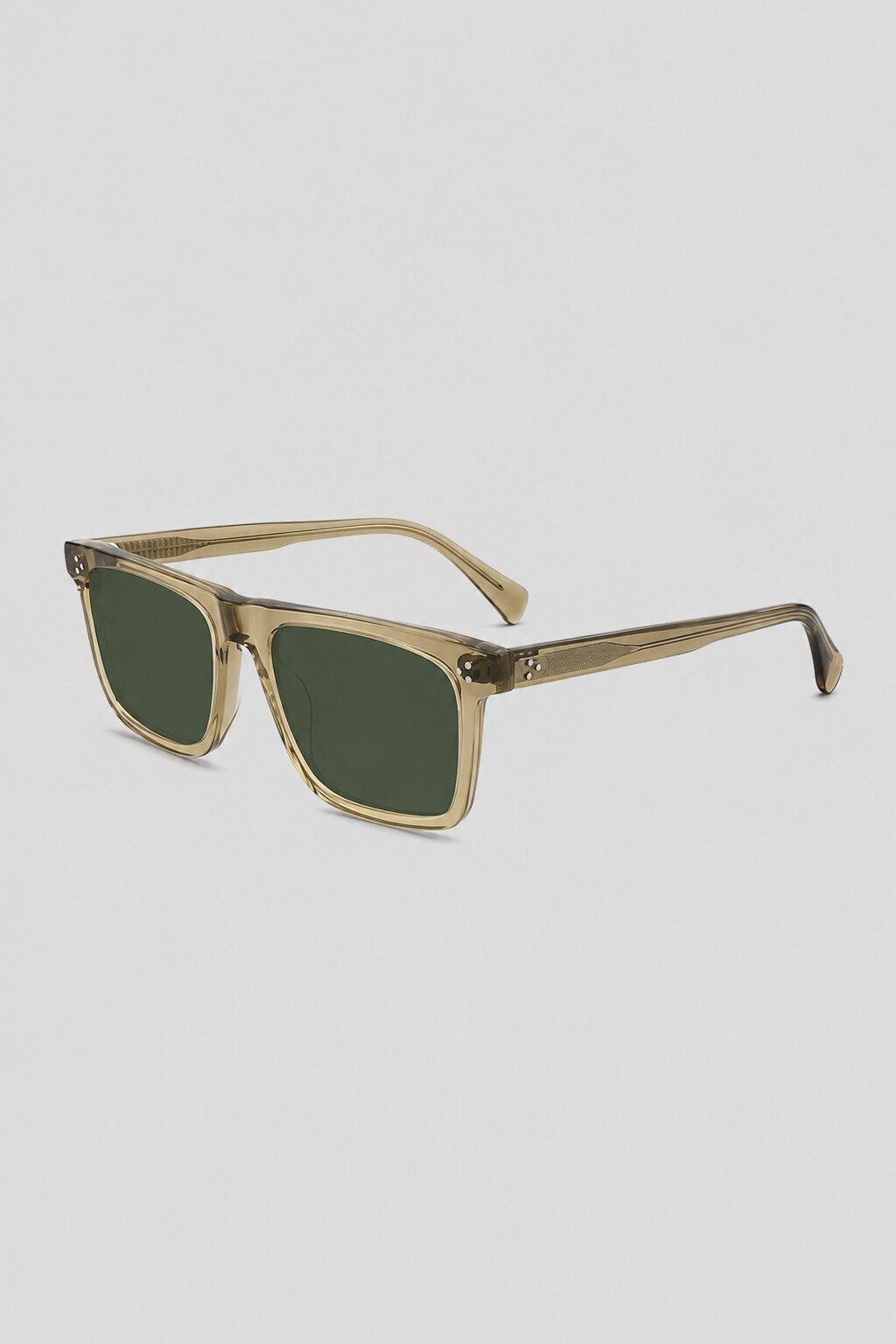 Olivier Marel Brienz '49 light brown square sunglasses, side profile, men's fit