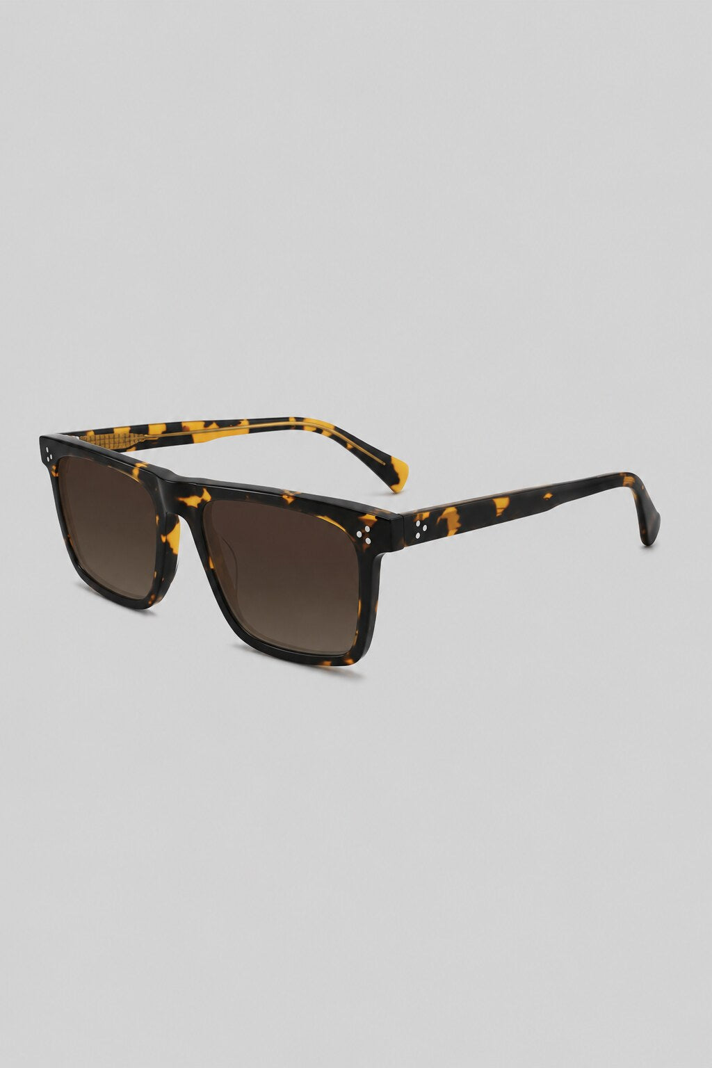 Olivier Marel Brienz '49 tortoiseshell square sunglasses in acetate, front view