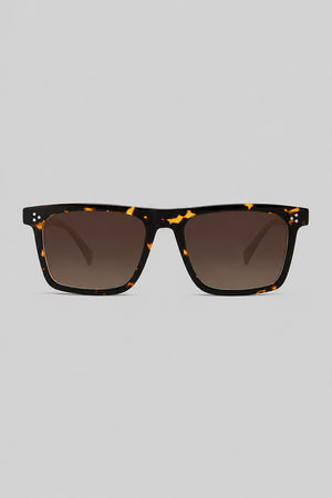 Olivier Marel Brienz '49 tortoiseshell square sunglasses, side profile, men's fit