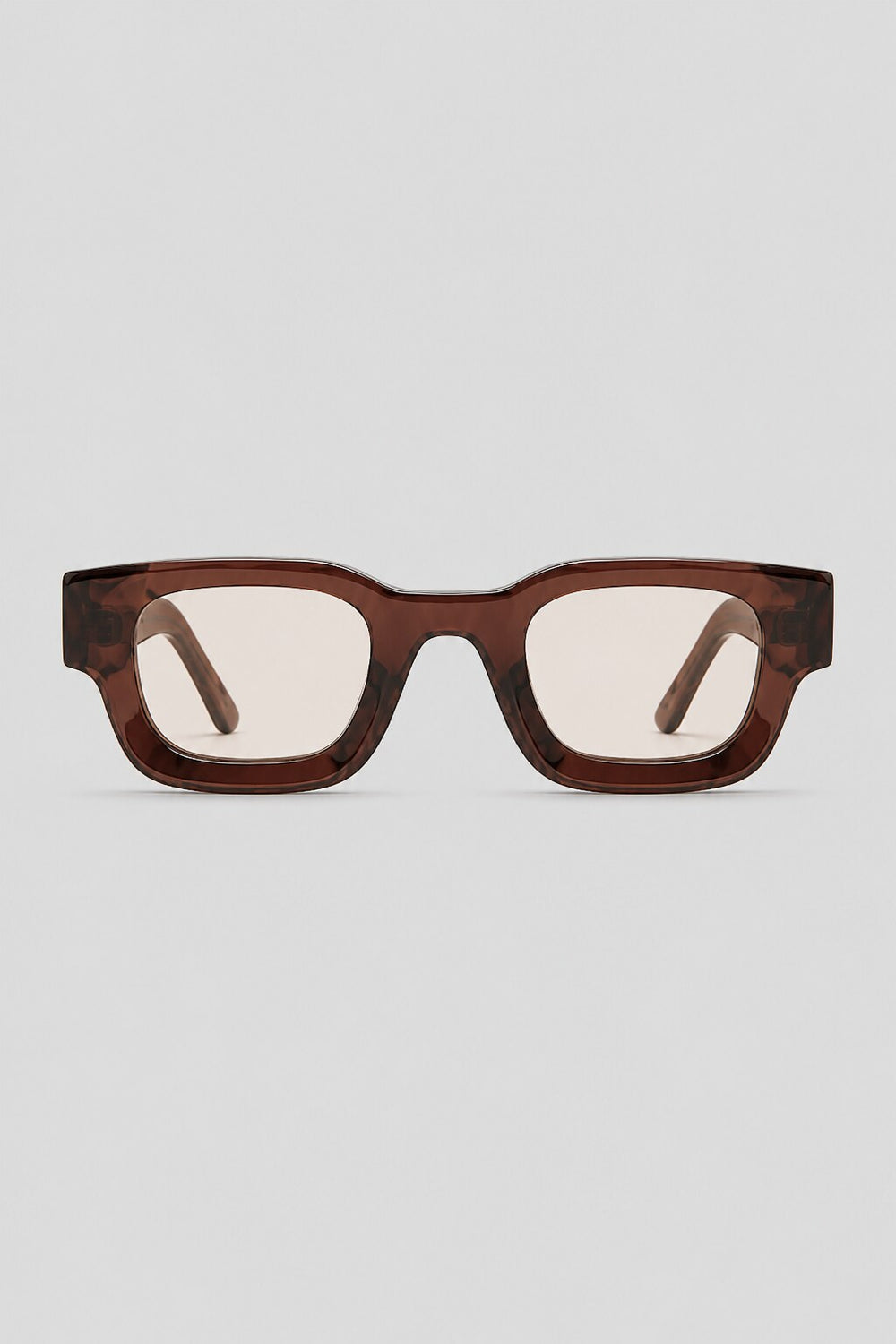 Olivier Marel Cadaques '06 brown square sunglasses in acetate, front view
