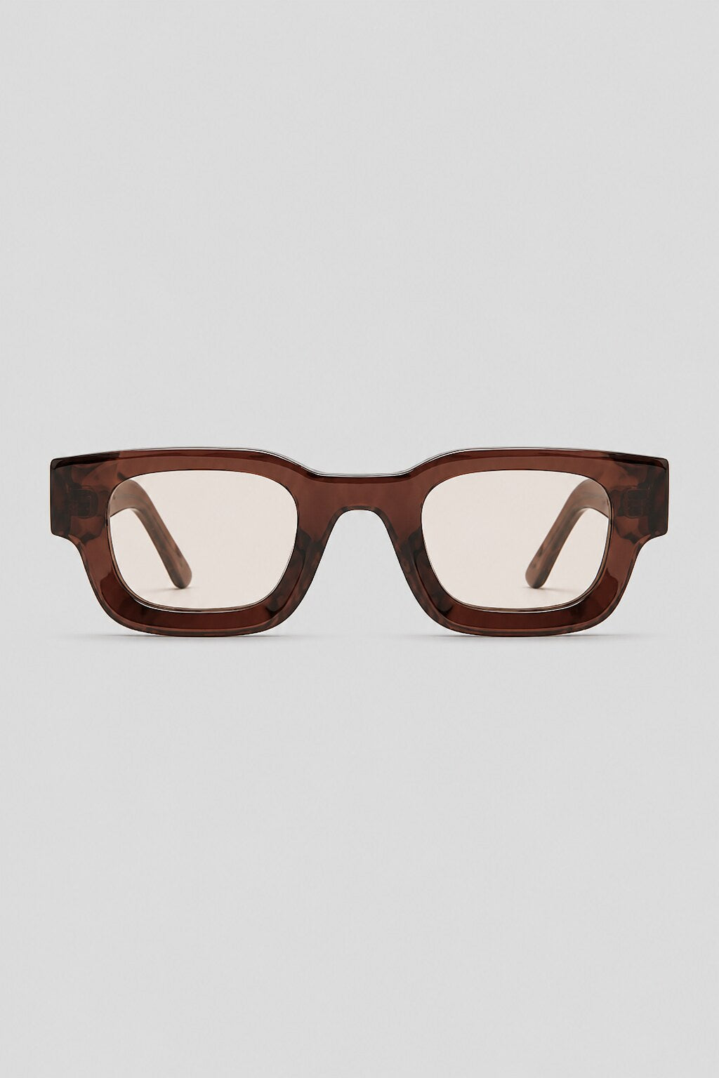 Olivier Marel Cadaques '06 brown square sunglasses in acetate, front view