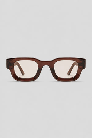 Olivier Marel Cadaques '06 brown square sunglasses in acetate, front view