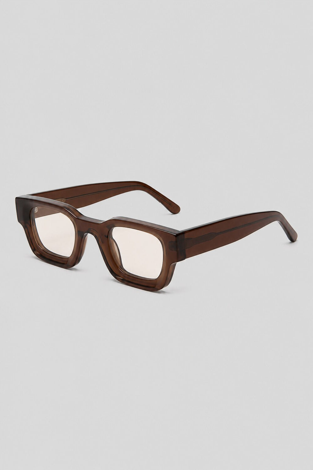 Olivier Marel Cadaques '06 brown square sunglasses, side profile, men's fit