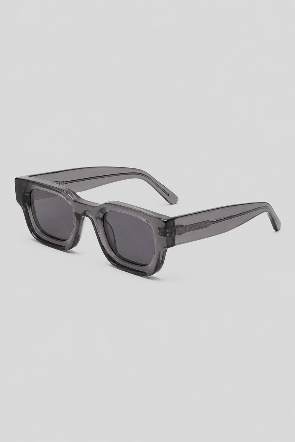 Olivier Marel Cadaques '06 gray square sunglasses, side profile, men's fit