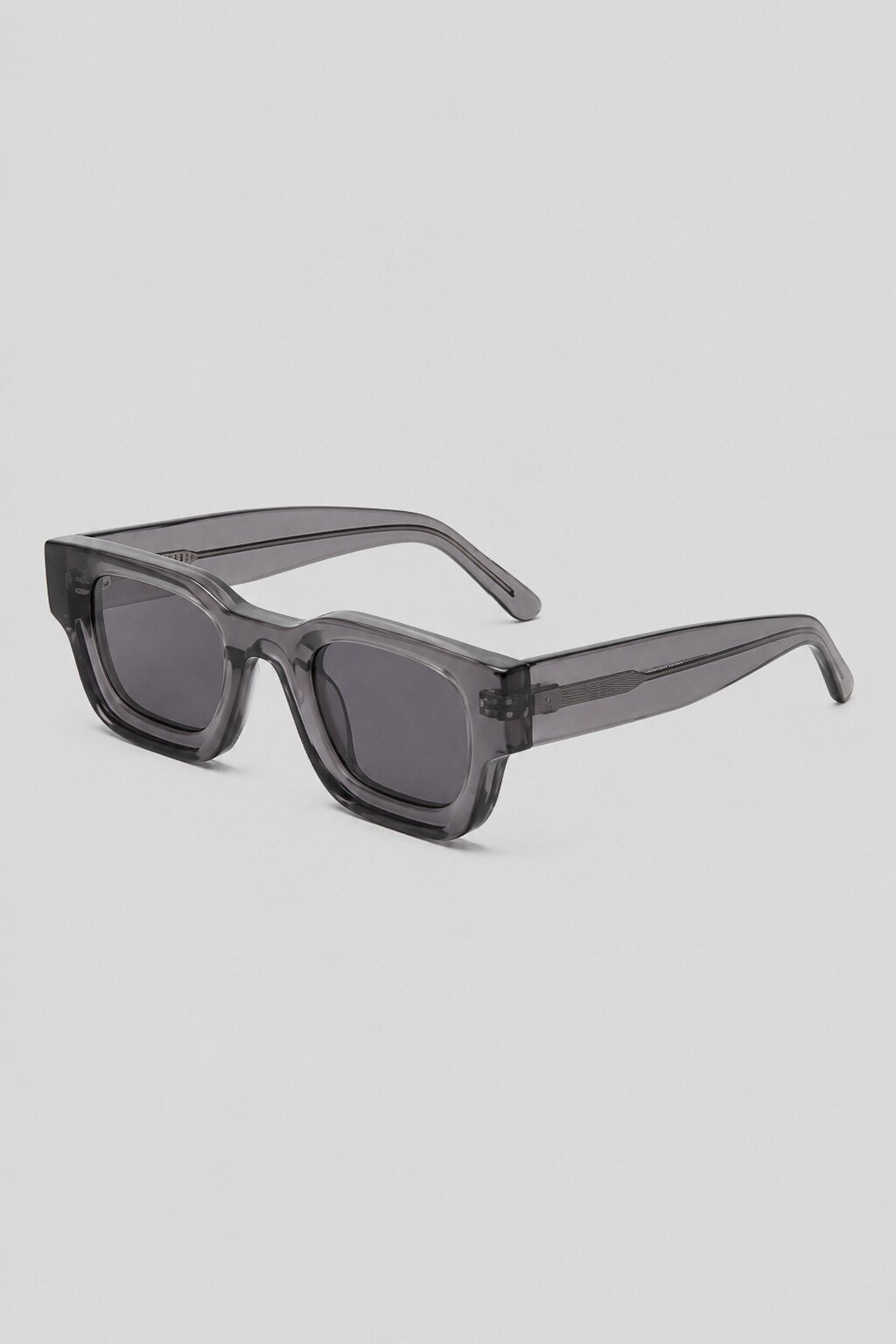 Olivier Marel Cadaques '06 gray square sunglasses, side profile, men's fit