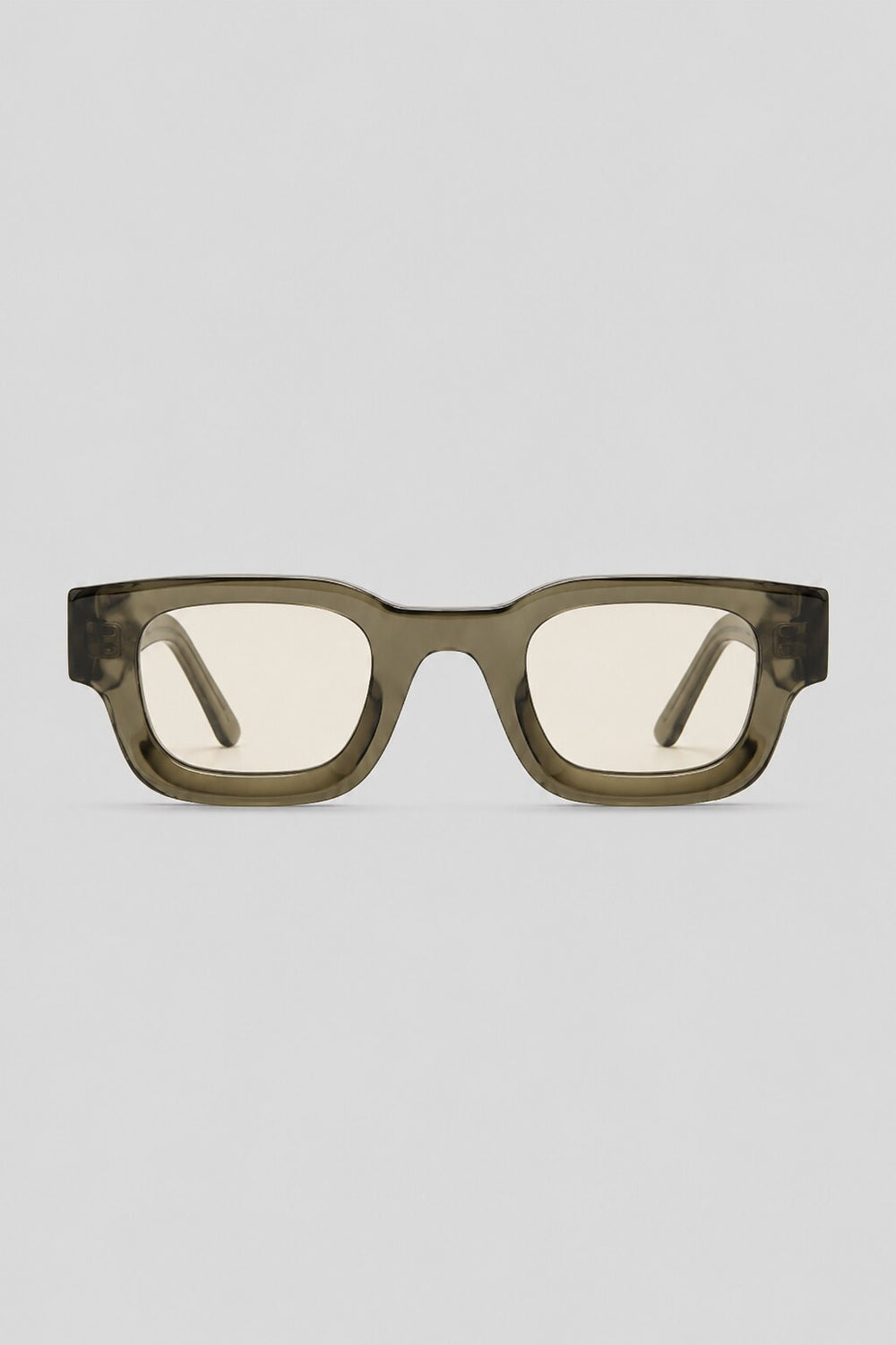 Olivier Marel Cadaques '06 olive square sunglasses in acetate, front view