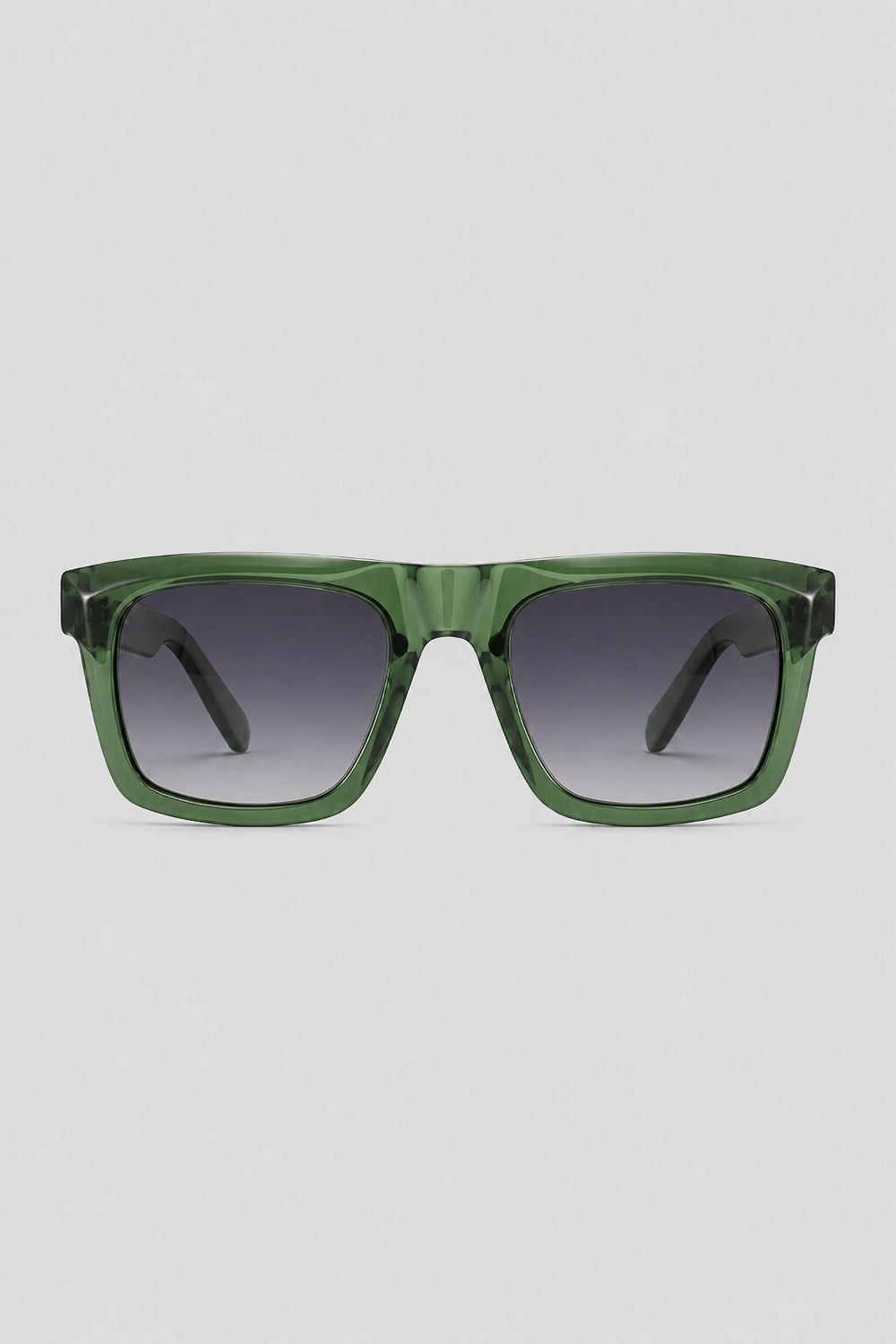 Olivier Marel Cannes '12 green square sunglasses in acetate, front view