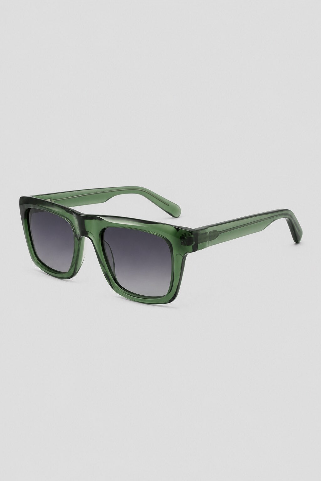 Olivier Marel Cannes '12 green square sunglasses, side profile, men's fit