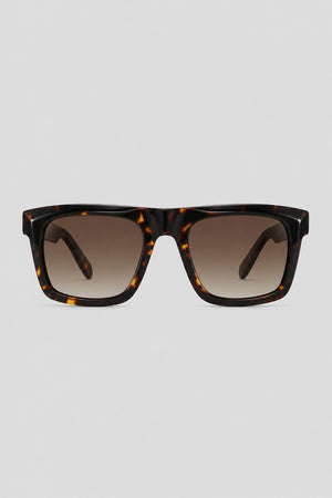 Olivier Marel Cannes '12 tortoiseshell square sunglasses in acetate, front view