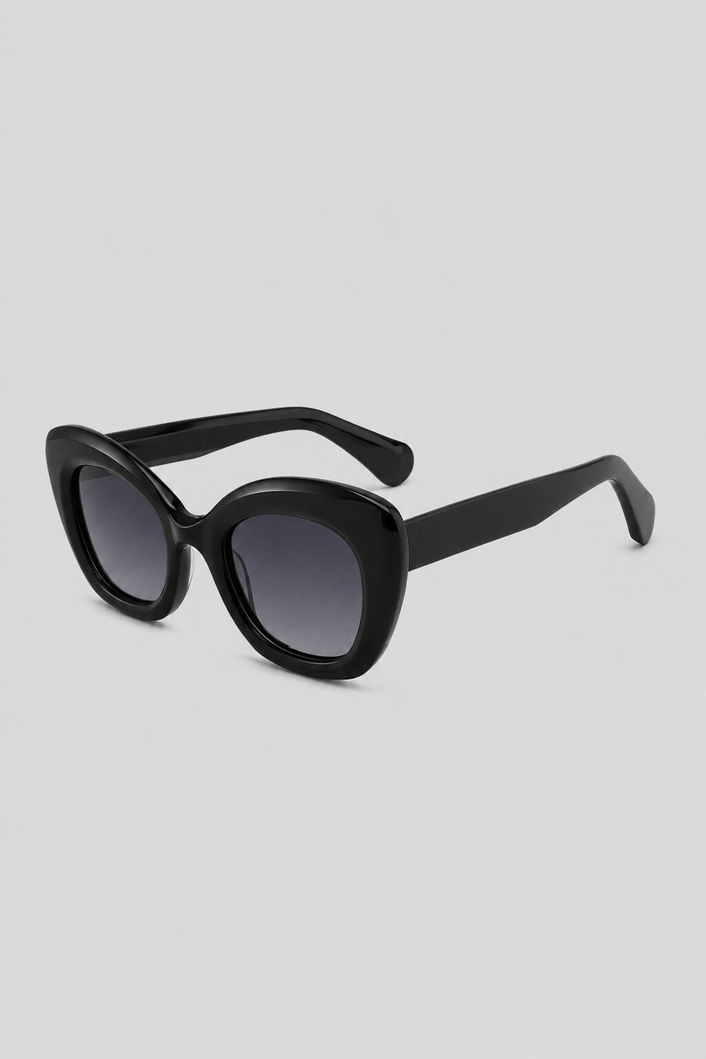 Olivier Marel Capri '90 black cat-eye sunglasses, side profile, women's fit