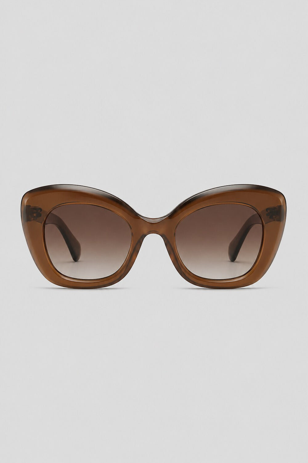 Olivier Marel Capri '90 brown cat-eye sunglasses in acetate, front view