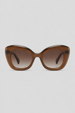 Olivier Marel Capri '90 brown cat-eye sunglasses in acetate, front view