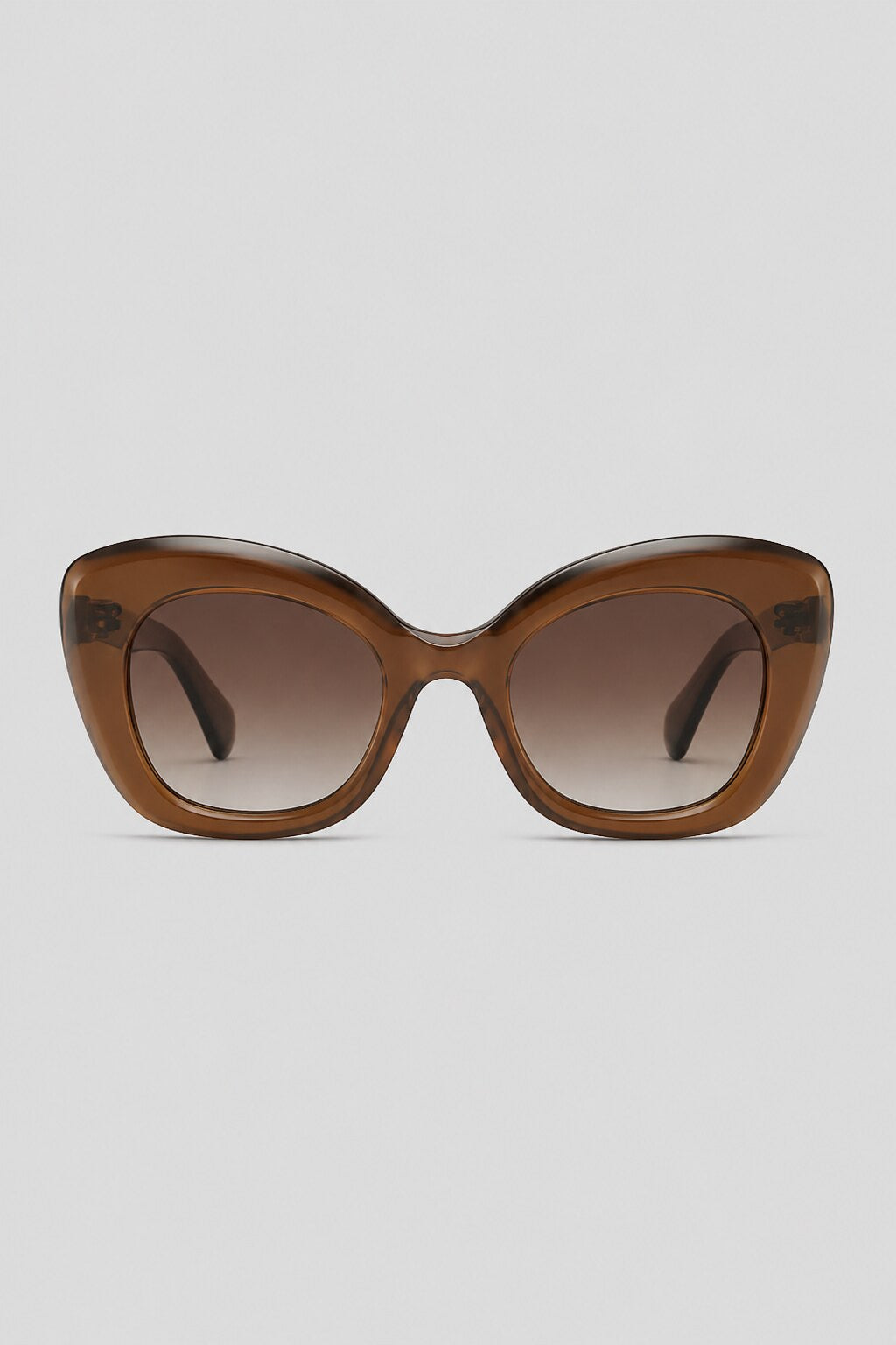 Olivier Marel Capri '90 brown cat-eye sunglasses in acetate, front view