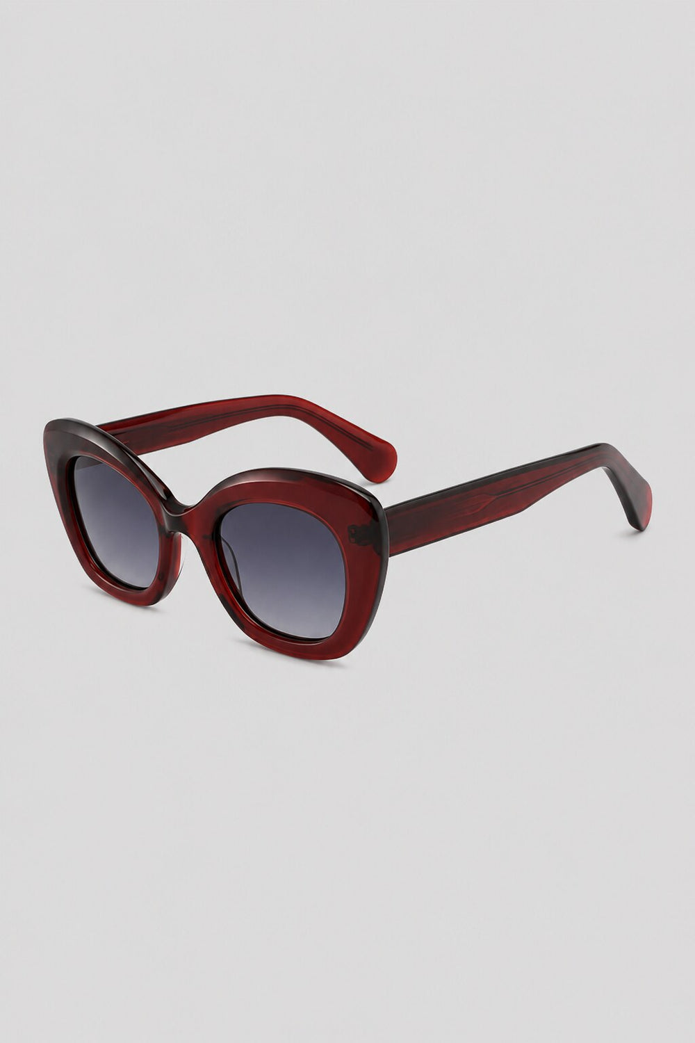 Olivier Marel Capri '90 red cat-eye sunglasses in acetate, front view