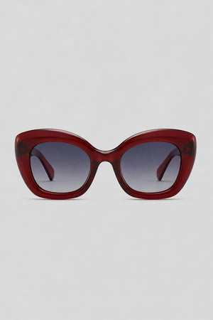 Olivier Marel Capri '90 red cat-eye sunglasses, side profile, women's fit