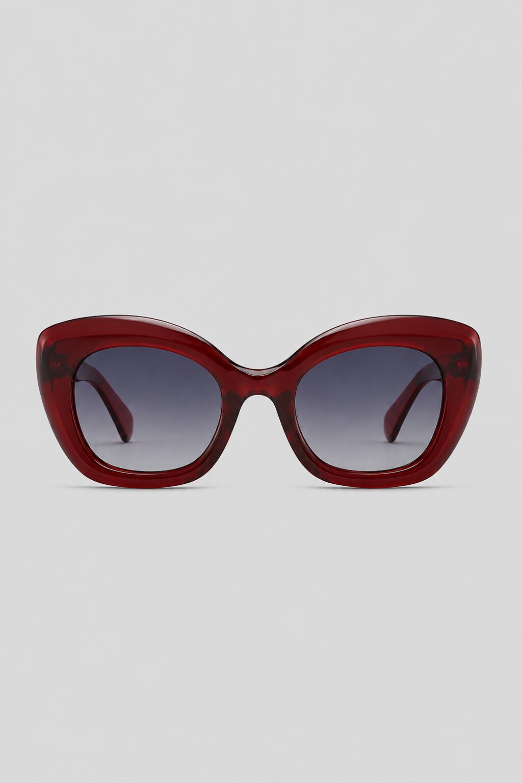 Olivier Marel Capri '90 red cat-eye sunglasses, side profile, women's fit