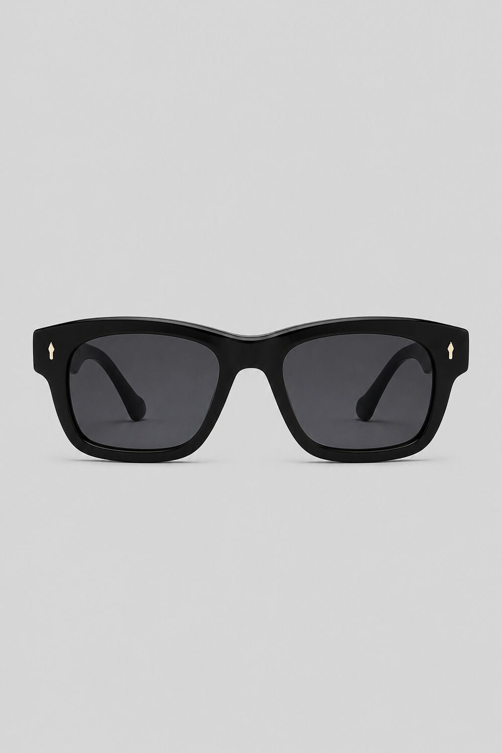 Olivier Marel Cascais '70 black square sunglasses in acetate, front view