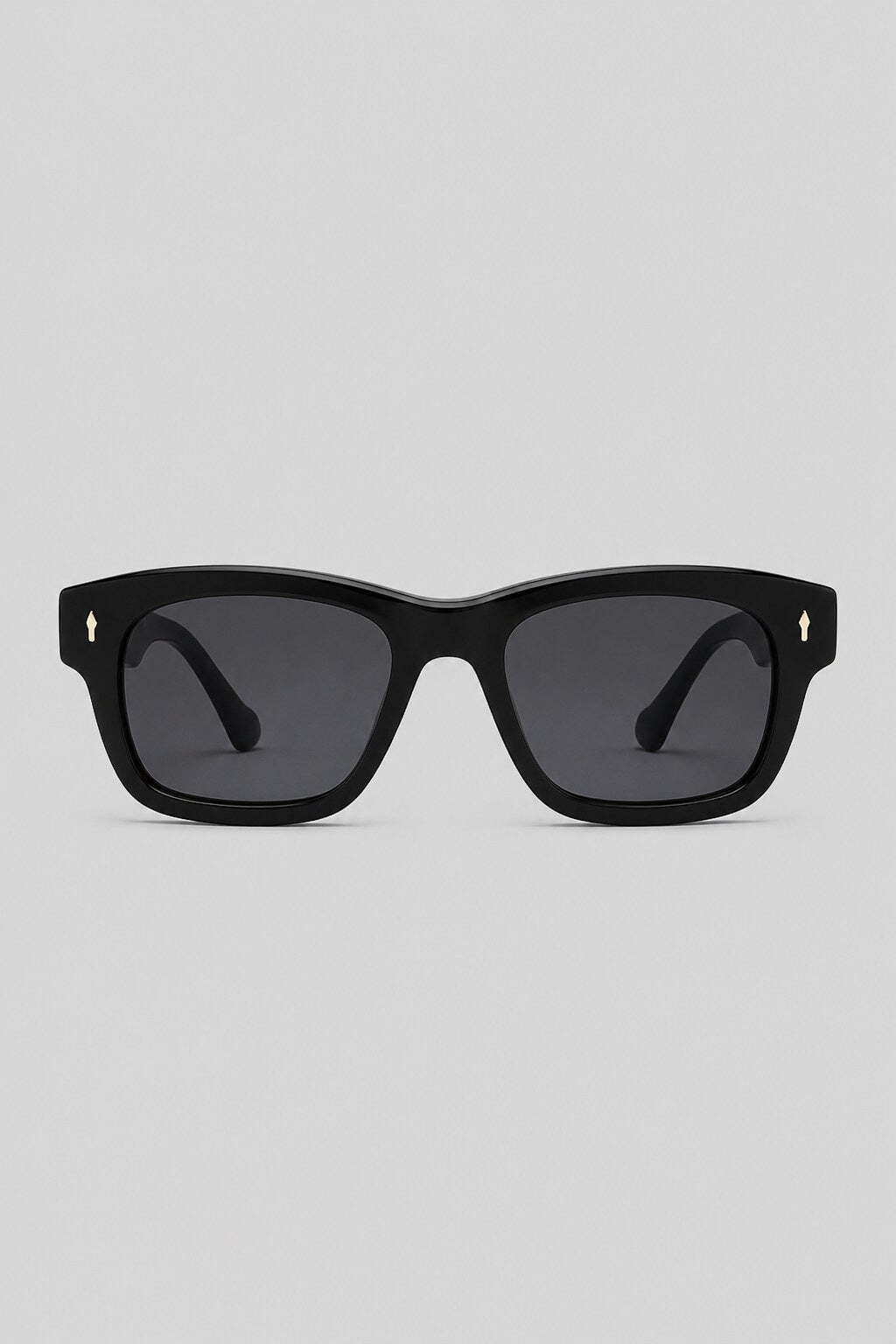 Olivier Marel Cascais '70 black square sunglasses in acetate, front view