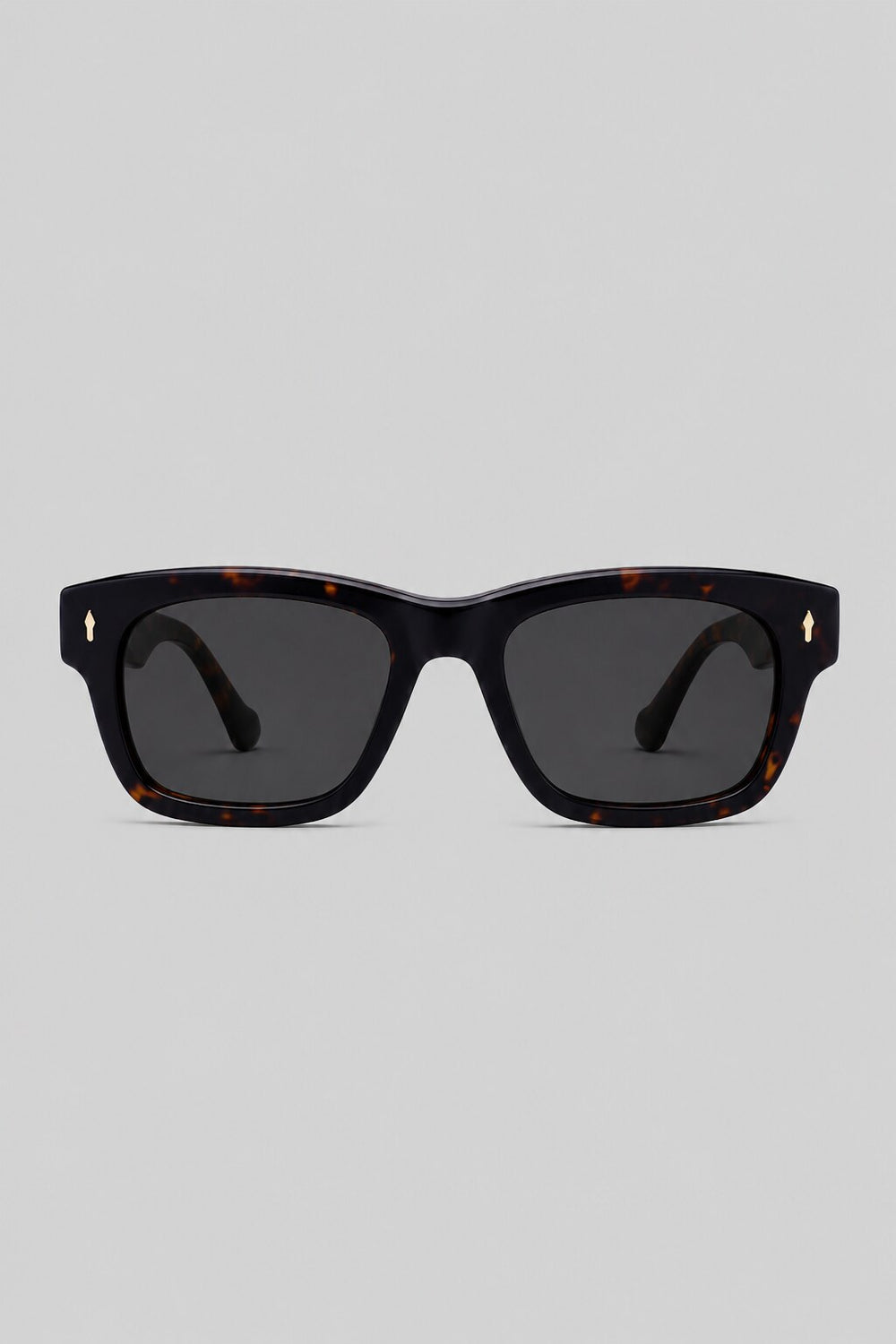 Olivier Marel Cascais '70 black tortoise square sunglasses in acetate, front view