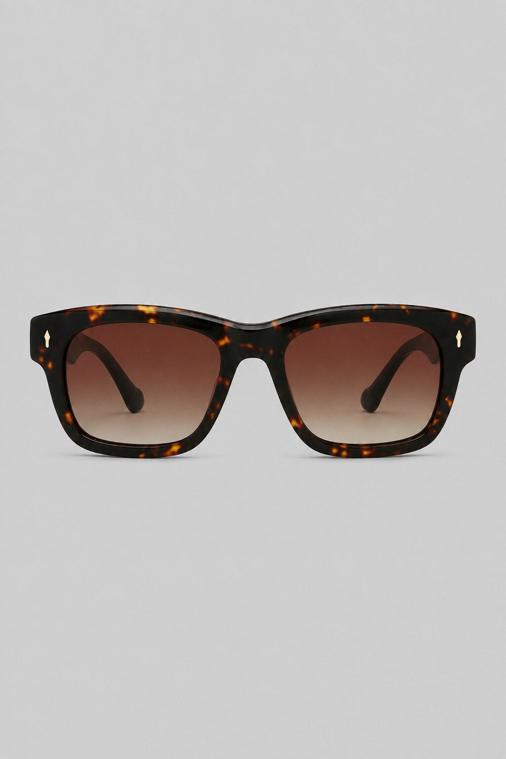 Olivier Marel Cascais '70 tortoiseshell square sunglasses in acetate, front view