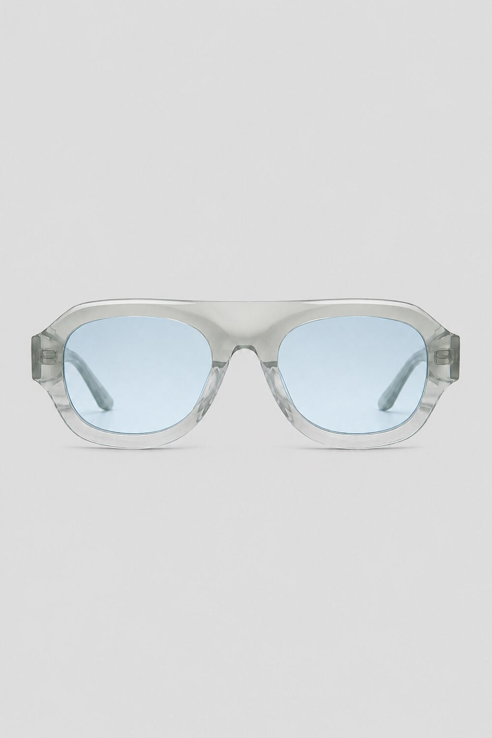 Olivier Marel Cassis '67 blue polarized oval sunglasses in acetate, front view