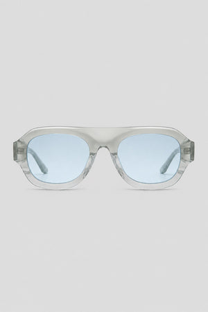 Olivier Marel Cassis '67 blue polarized oval sunglasses in acetate, front view