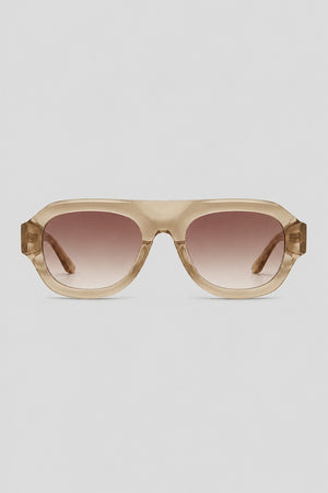 Olivier Marel Cassis '67 champagne polarized oval sunglasses in acetate, front view