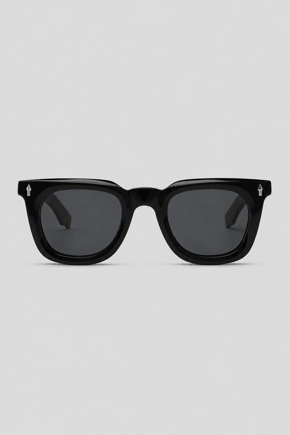 Olivier Marel Cefalu '69 black polarized square sunglasses in acetate, front view
