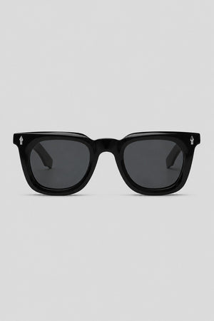 Olivier Marel Cefalu '69 black polarized square sunglasses in acetate, front view