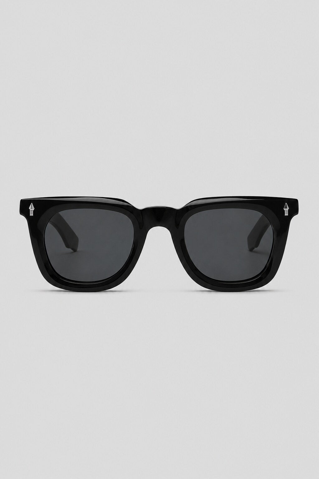 Olivier Marel Cefalu '69 black polarized square sunglasses in acetate, front view