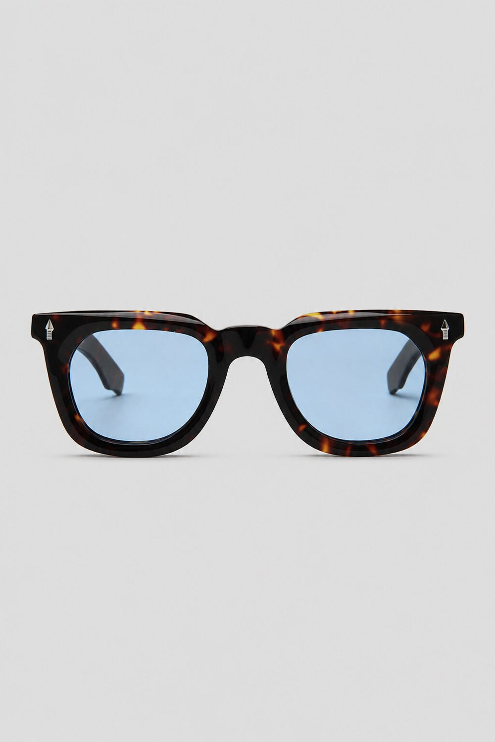 Olivier Marel Cefalu '69 blue tortoise polarized square sunglasses in acetate, front view