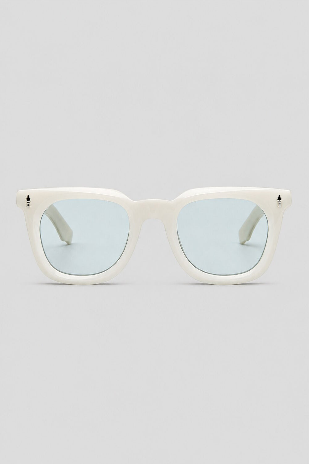 Olivier Marel Cefalu '69 cream polarized square sunglasses in acetate, front view