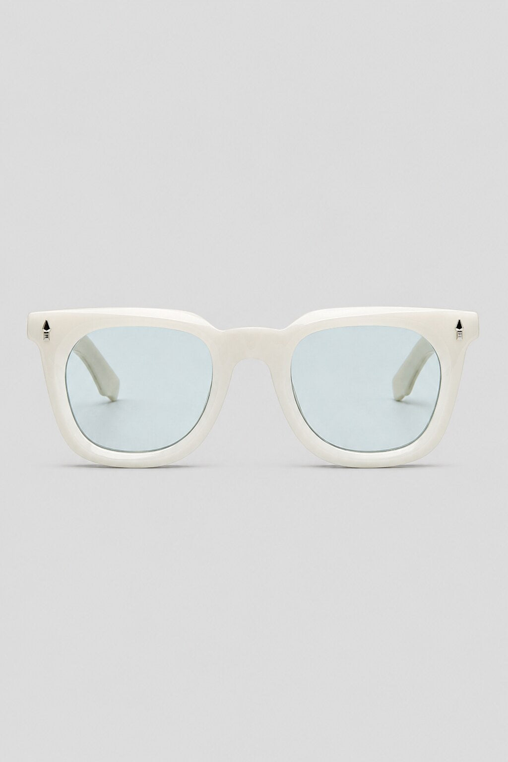 Olivier Marel Cefalu '69 cream polarized square sunglasses in acetate, front view
