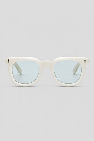 Olivier Marel Cefalu '69 cream polarized square sunglasses in acetate, front view