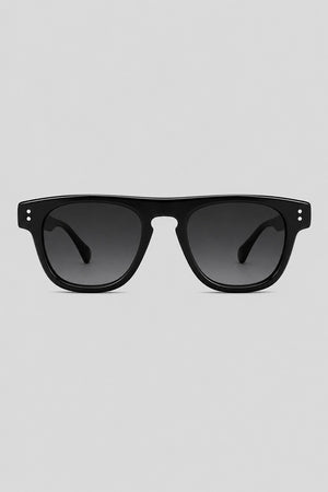 Olivier Marel Chamonix '72 black square sunglasses, side profile, men's fit