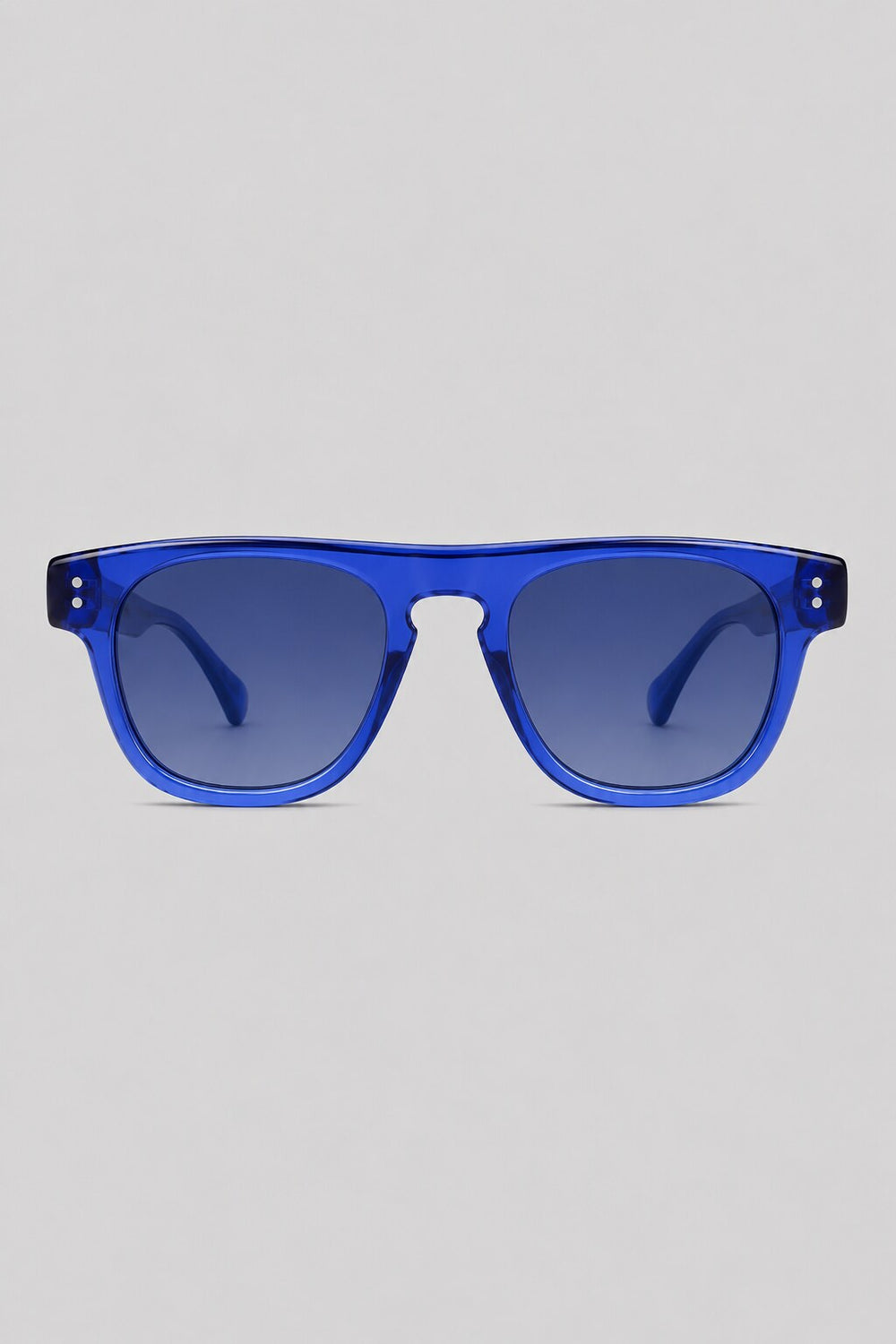Olivier Marel Chamonix '72 blue square sunglasses in acetate, front view