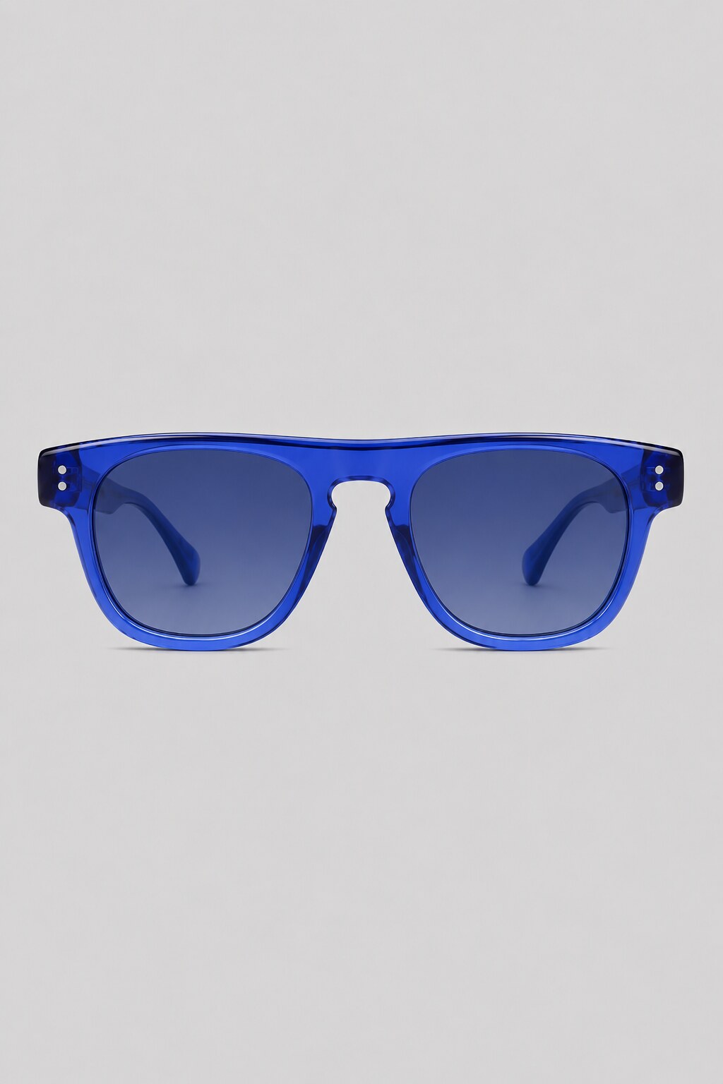 Olivier Marel Chamonix '72 blue square sunglasses in acetate, front view