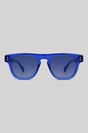 Olivier Marel Chamonix '72 blue square sunglasses in acetate, front view