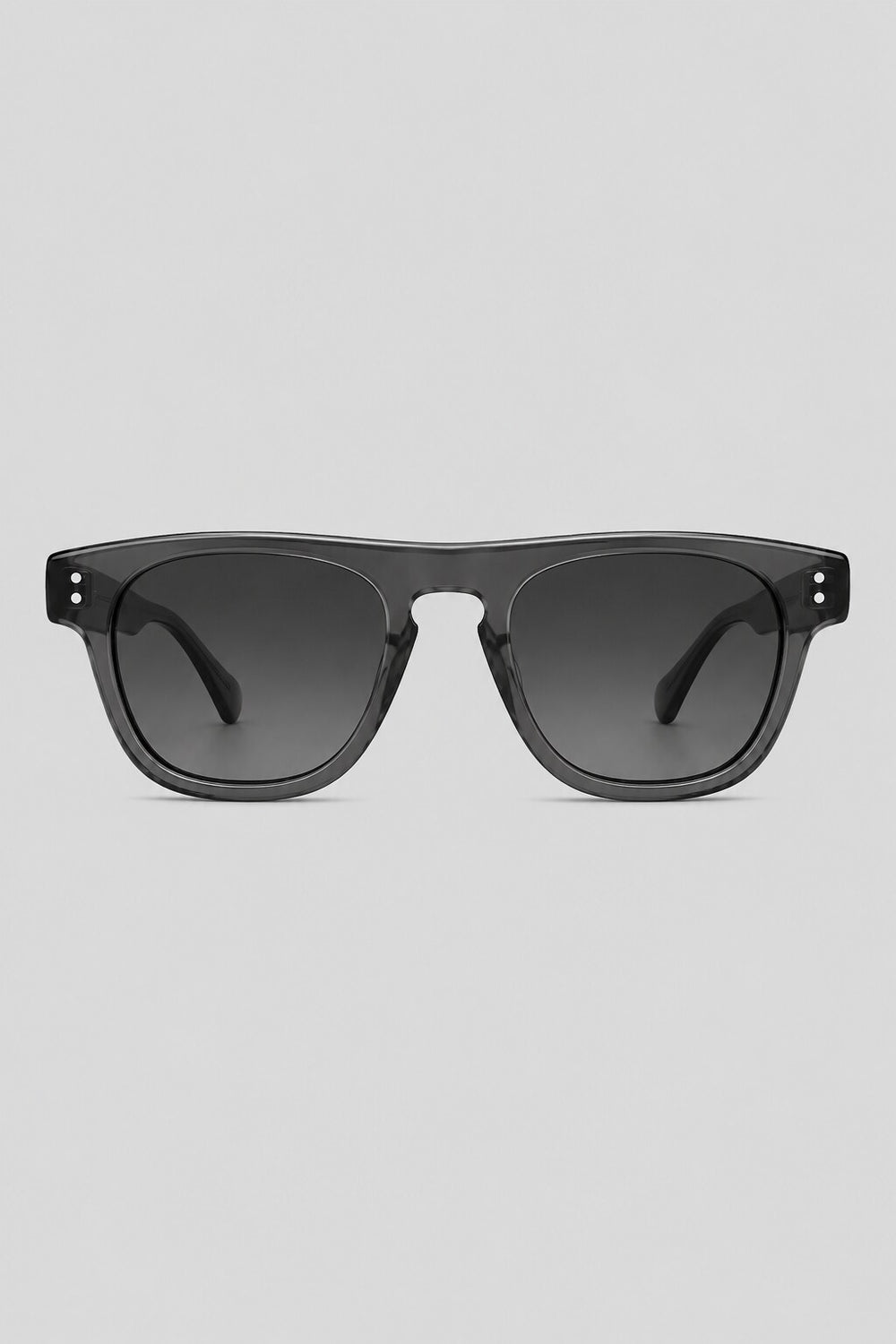 Olivier Marel Chamonix '72 gray square sunglasses in acetate, front view