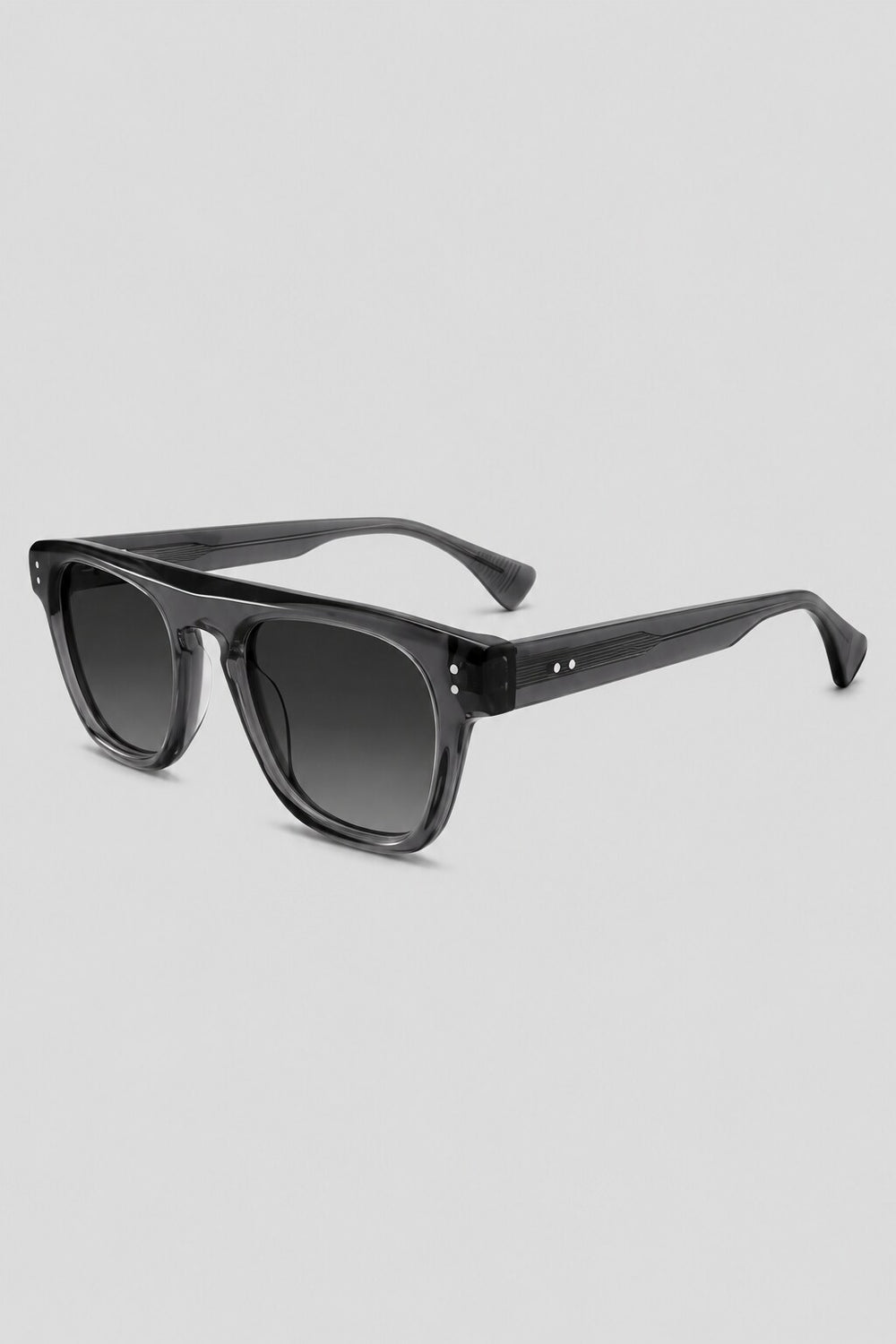 Olivier Marel Chamonix '72 gray square sunglasses, side profile, men's fit