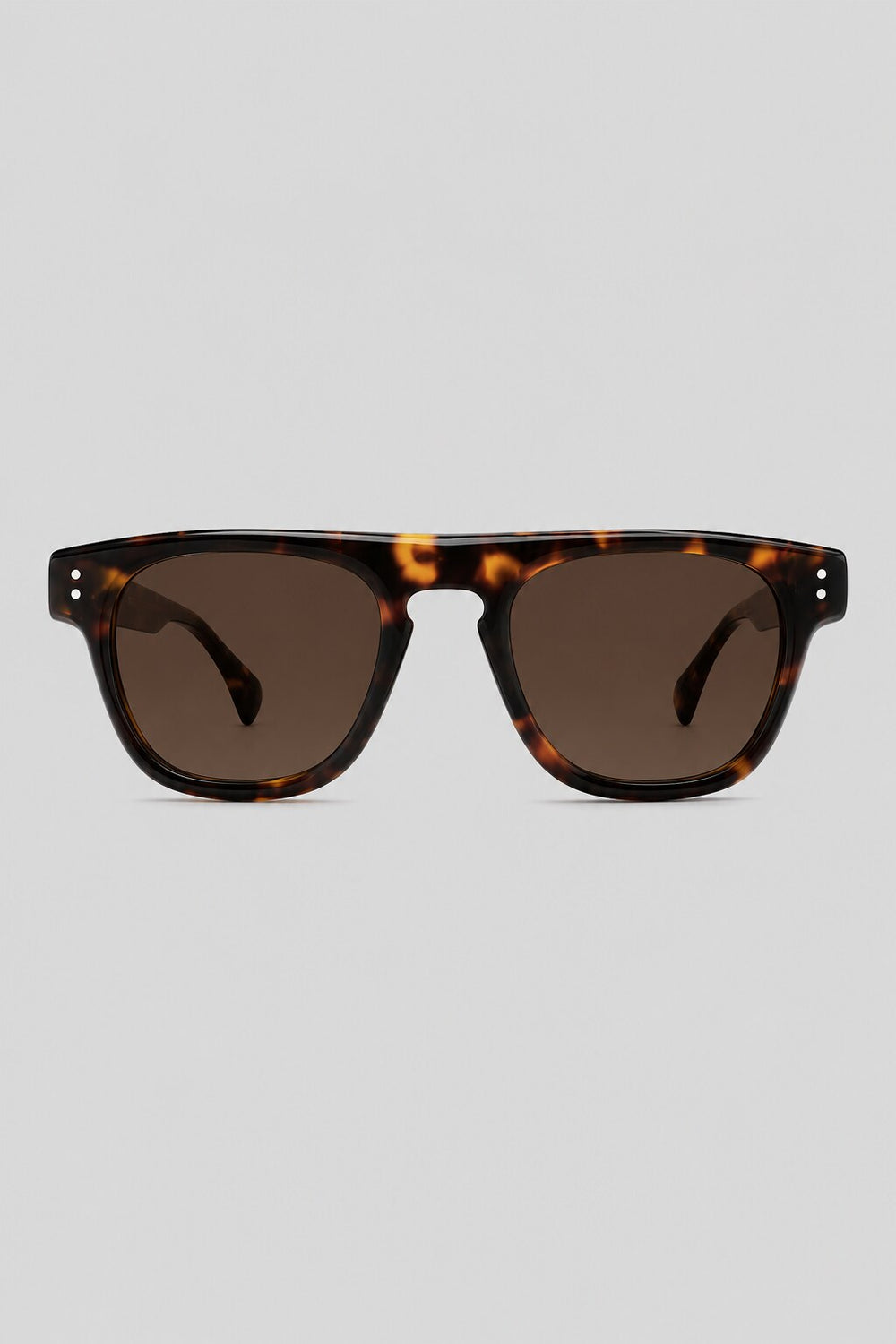 Olivier Marel Chamonix '72 tortoiseshell square sunglasses in acetate, front view