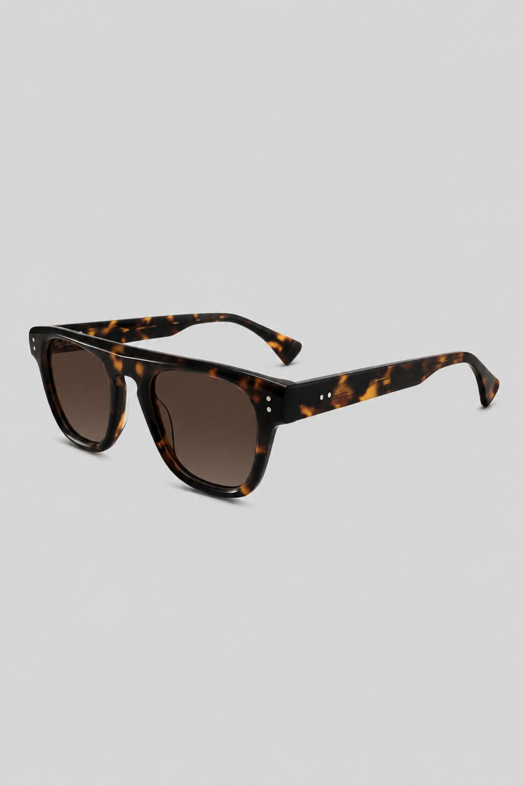 Olivier Marel Chamonix '72 tortoiseshell square sunglasses, side profile, men's fit