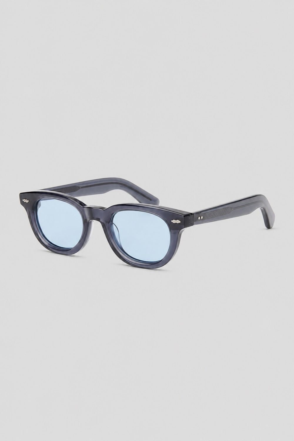 Olivier Marel Cortina '04 blue polarized round sunglasses, side profile, unisex fit