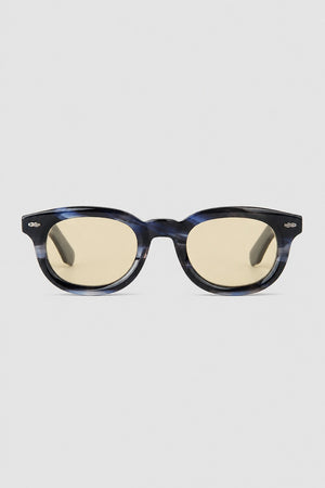 Olivier Marel Cortina '04 cream polarized round sunglasses, side profile, unisex fit
