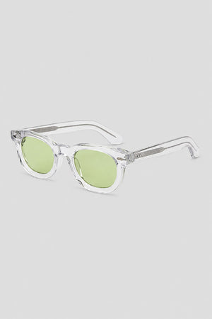 Olivier Marel Cortina '04 green polarized round sunglasses, side profile, unisex fit
