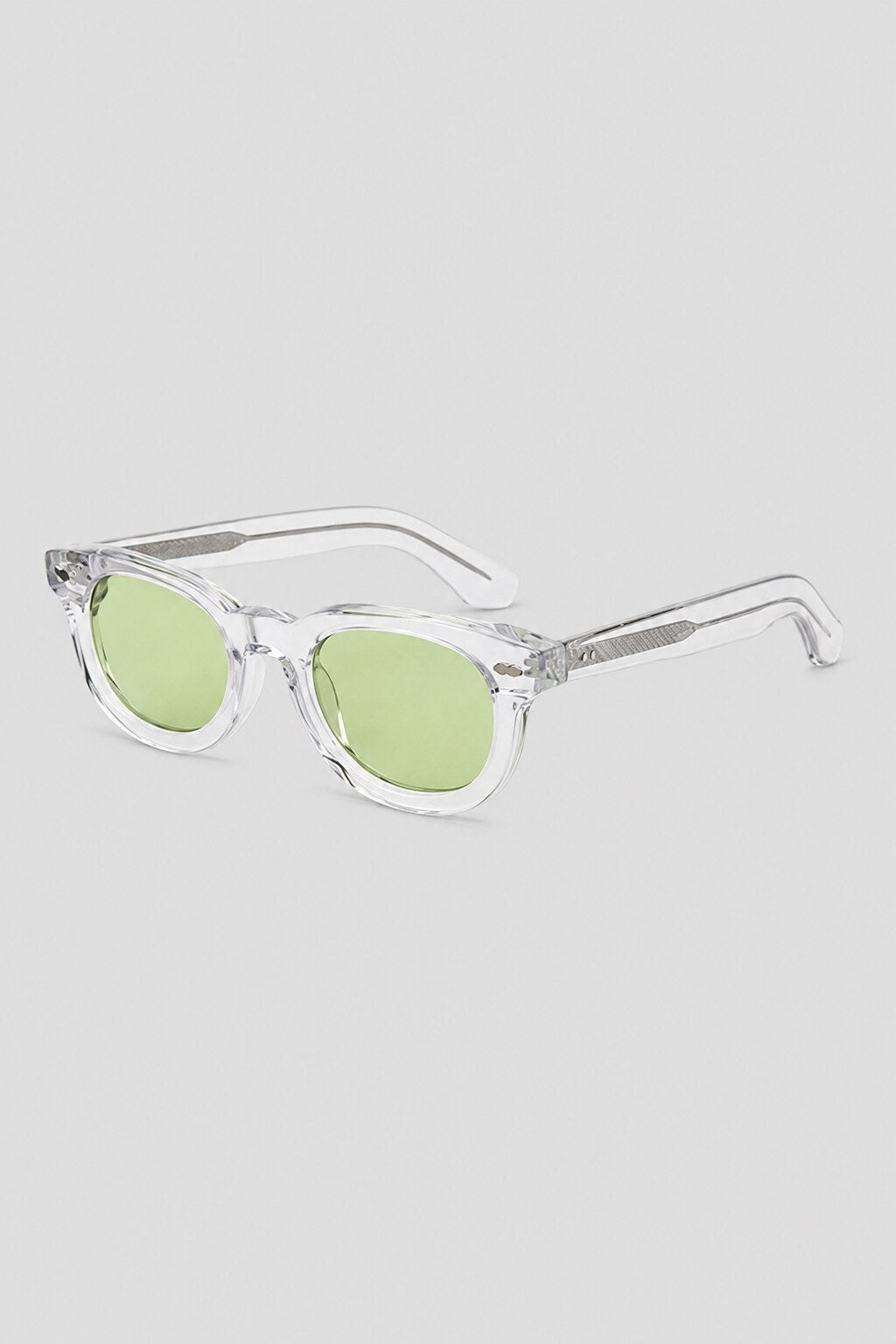 Olivier Marel Cortina '04 green polarized round sunglasses, side profile, unisex fit