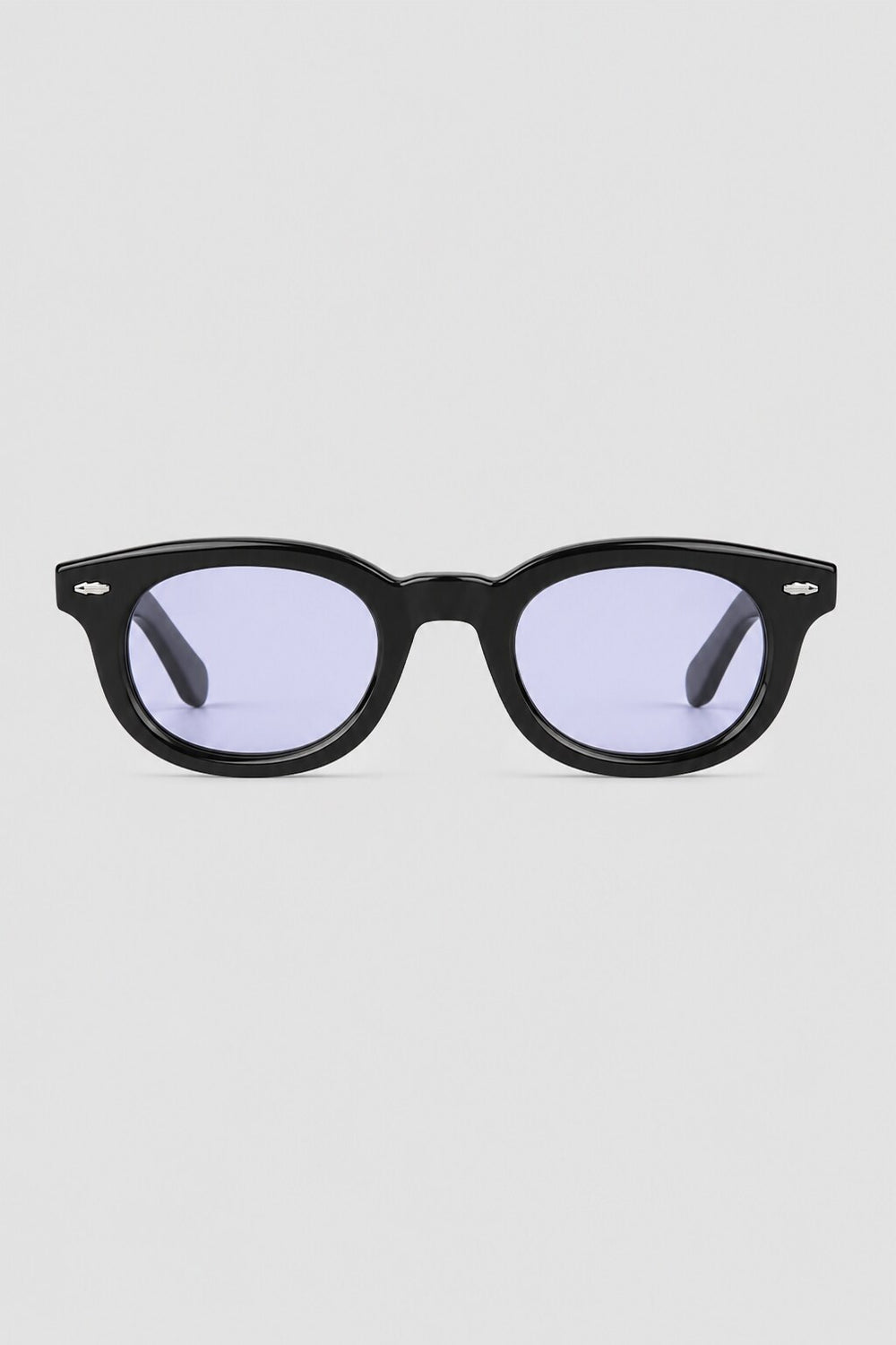 Olivier Marel Cortina '04 lilac polarized round sunglasses in acetate, front view